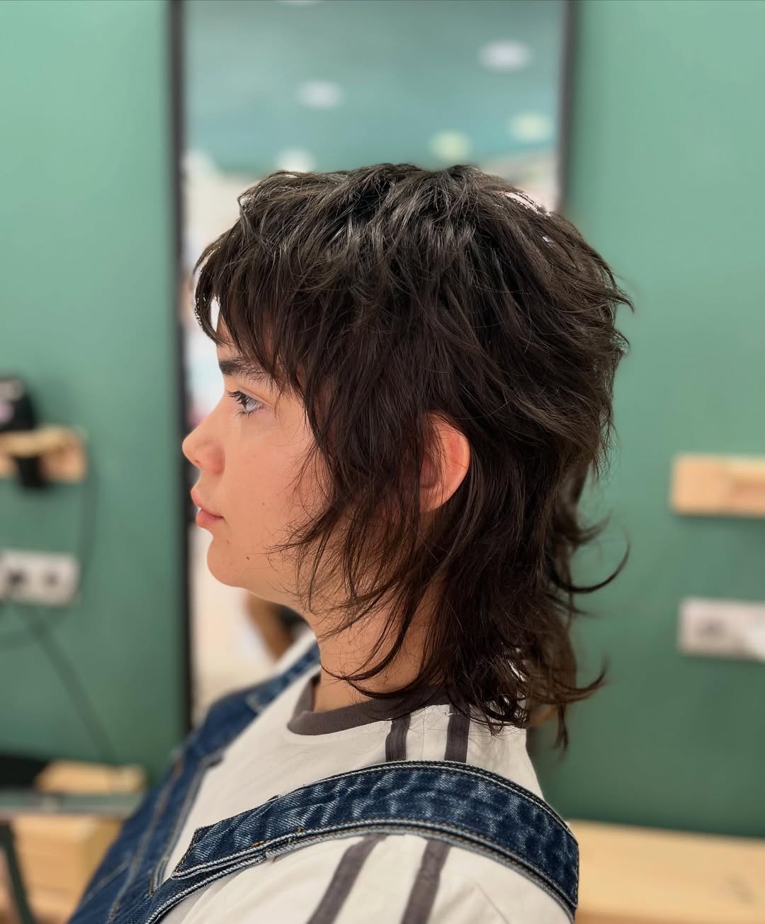 Sultry Dark-Toned Shag with Layered Ends