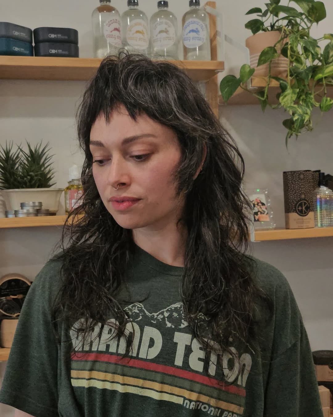 Tousled Raven Shag with Fringe