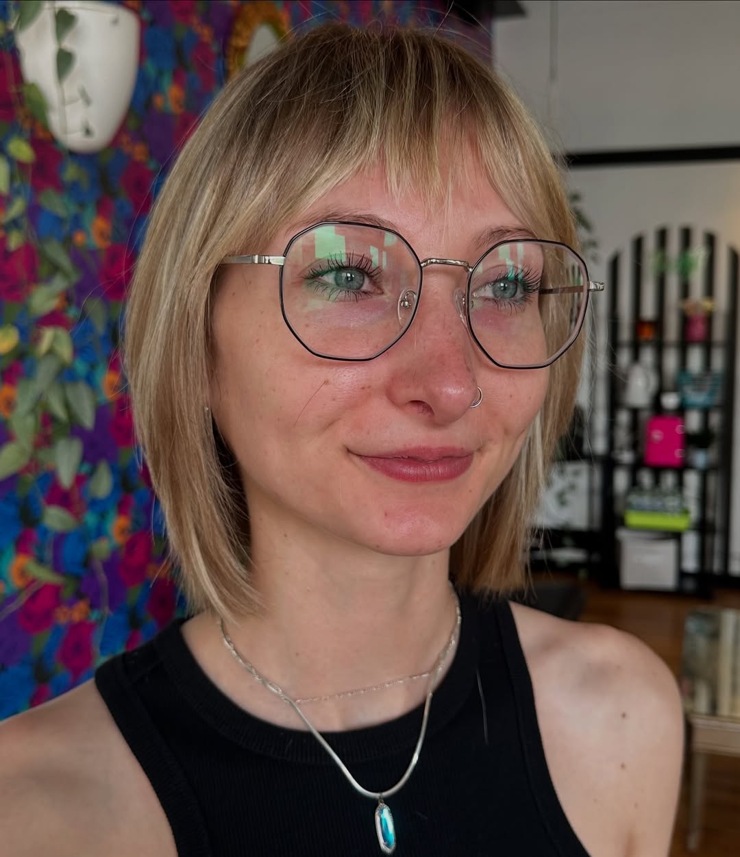Blonde Balayage Bob with Soft Fringe