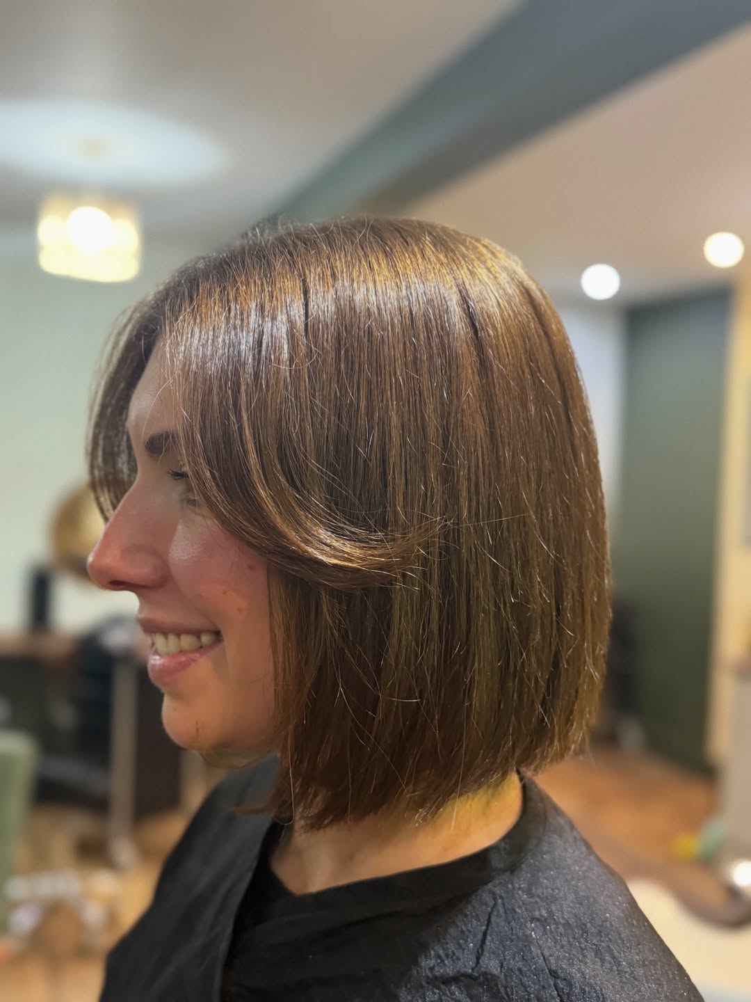 Polished Chestnut Bob with Soft Gradation