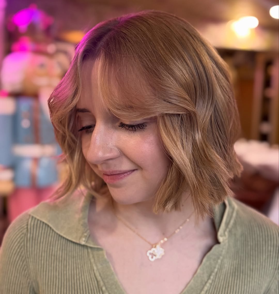 Soft Copper Waves with Textured Ends