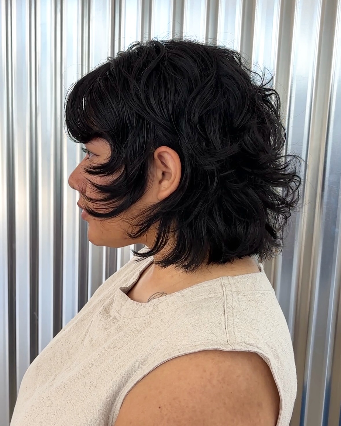 Charismatic Black Shag with Soft Curls
