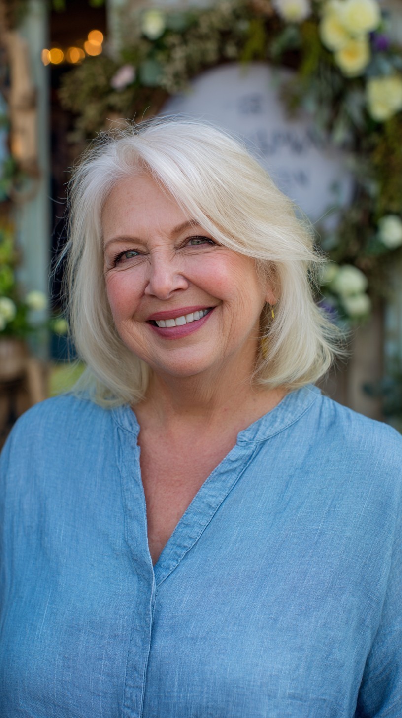 Effortless Silver Bob with Soft Texturing