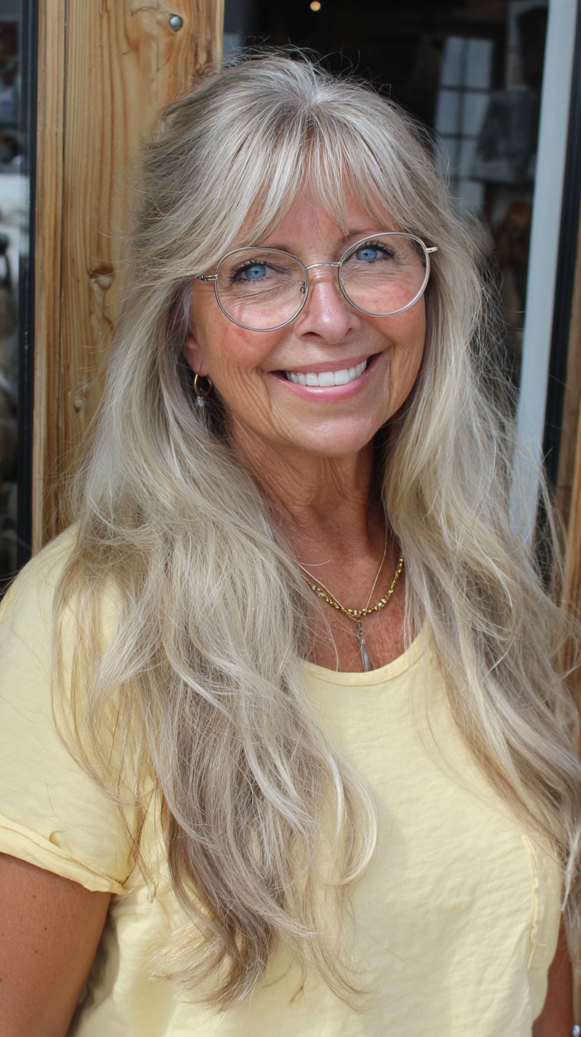 Effortless Silver Waves with Gentle Layers