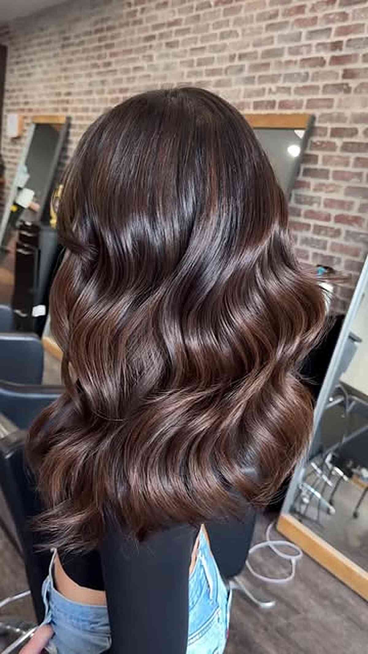 Gorgeous Molten Cocoa Brown Waves