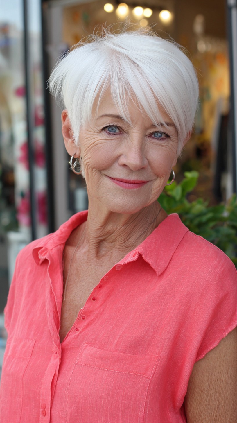 Ivory Pixie with Textured Fringe