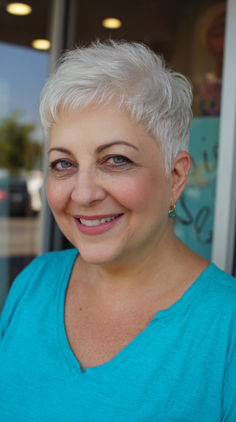 Luminous Silver Pixie with Dimensional Texturing