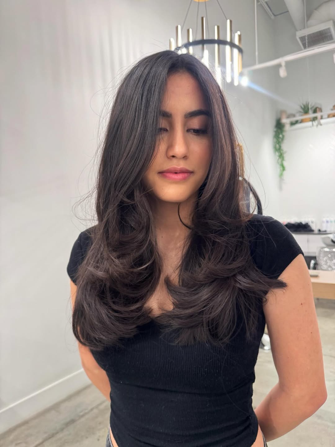 Cascading Espresso Waves with Subtle Highlights
