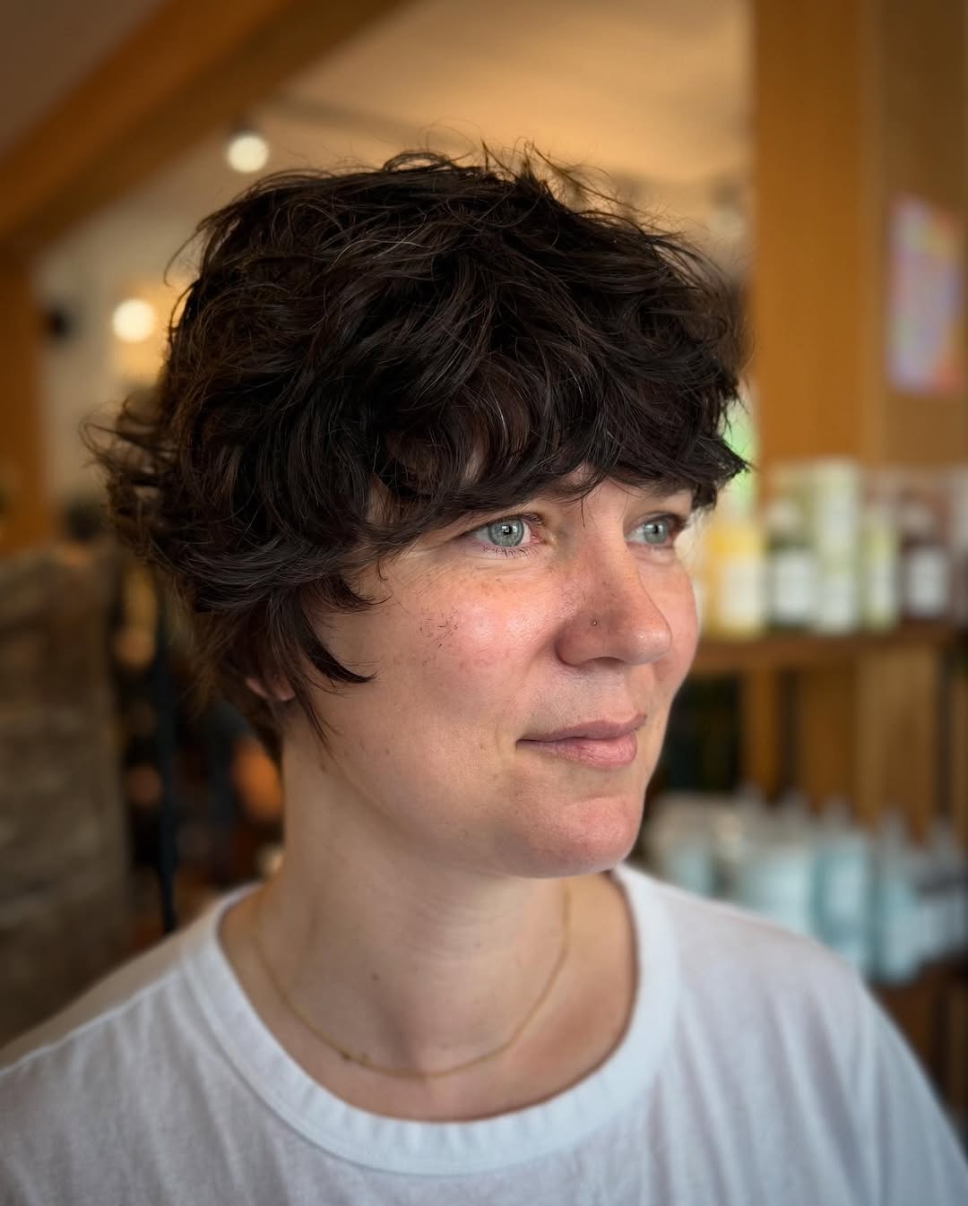 Dark Espresso Voluminous Wavy Pixie