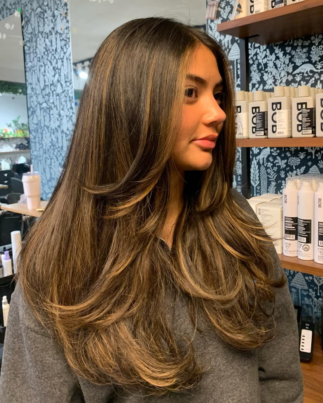 Glossy Mocha Flow with Precision Layers