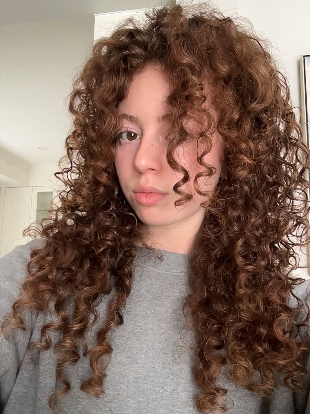 Lush Chestnut Curls with Soft Layers