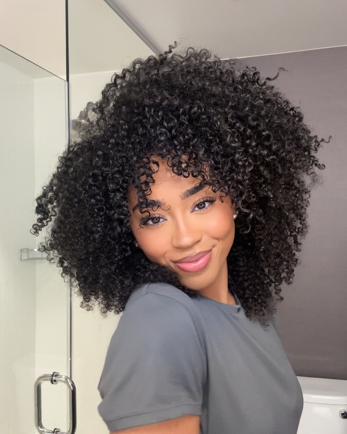 Radiant Voluminous Black Curly Halos