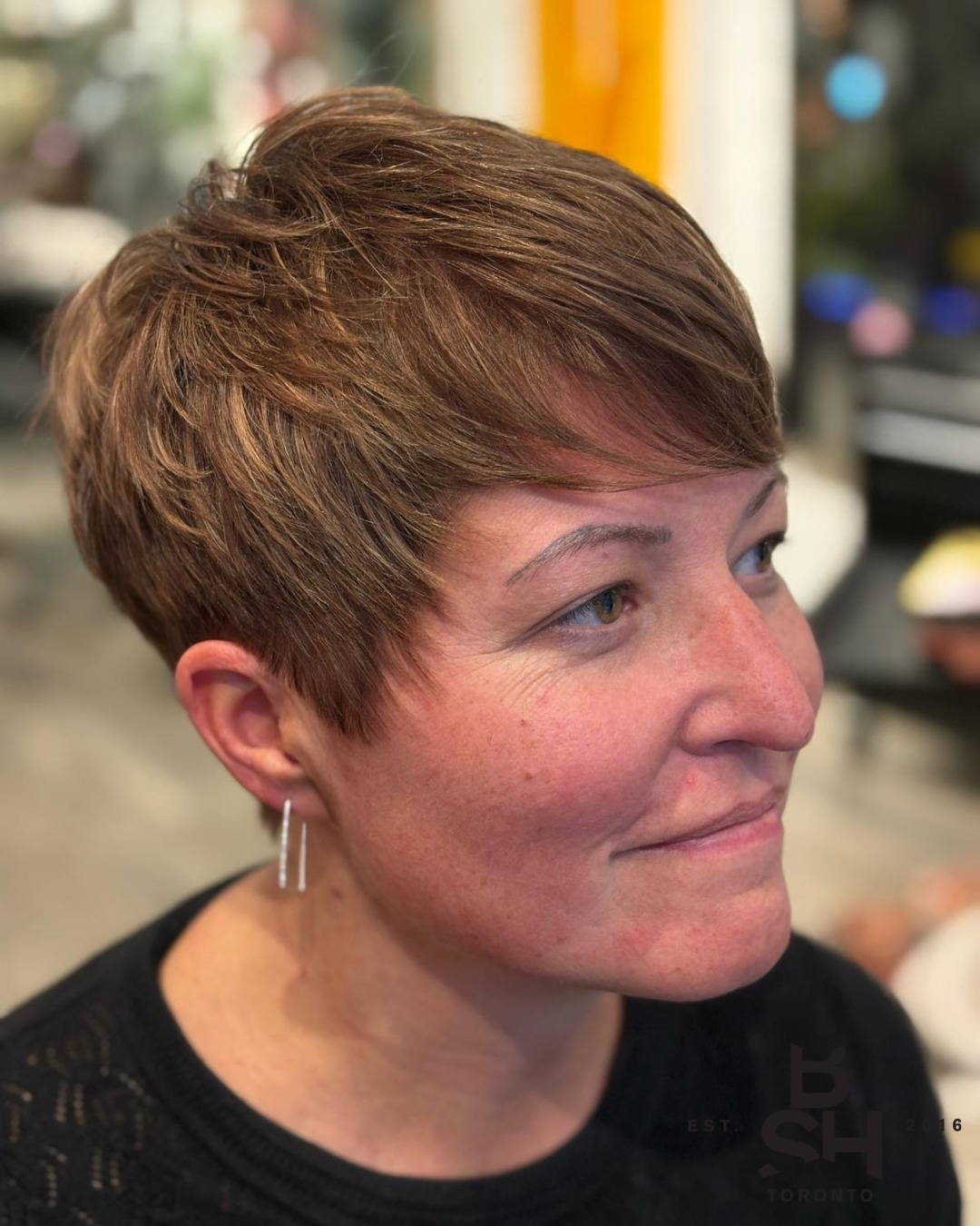 Rich Auburn Angled Pixie