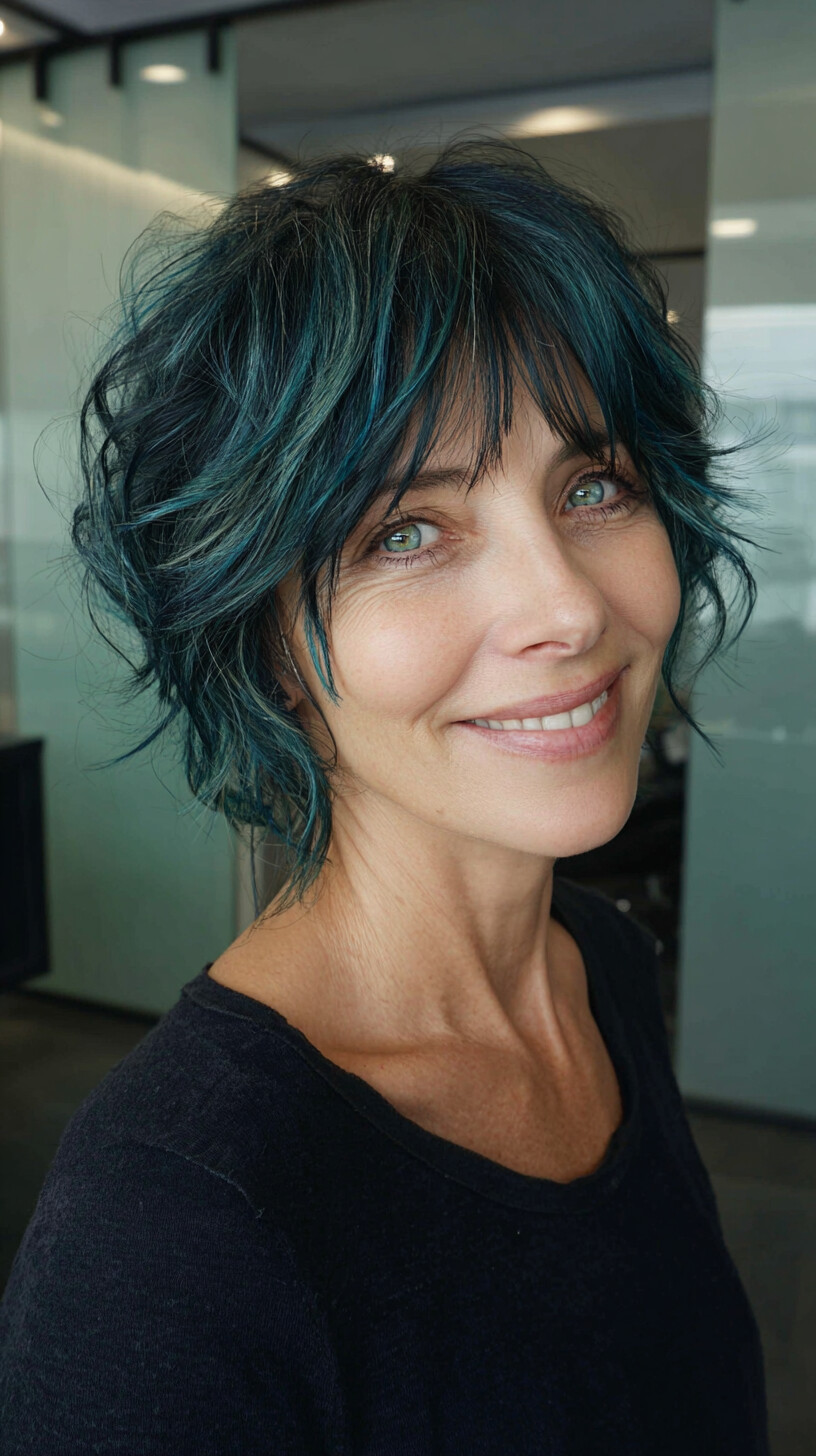 Sea-Inspired Teal Waves with Soft Contrast