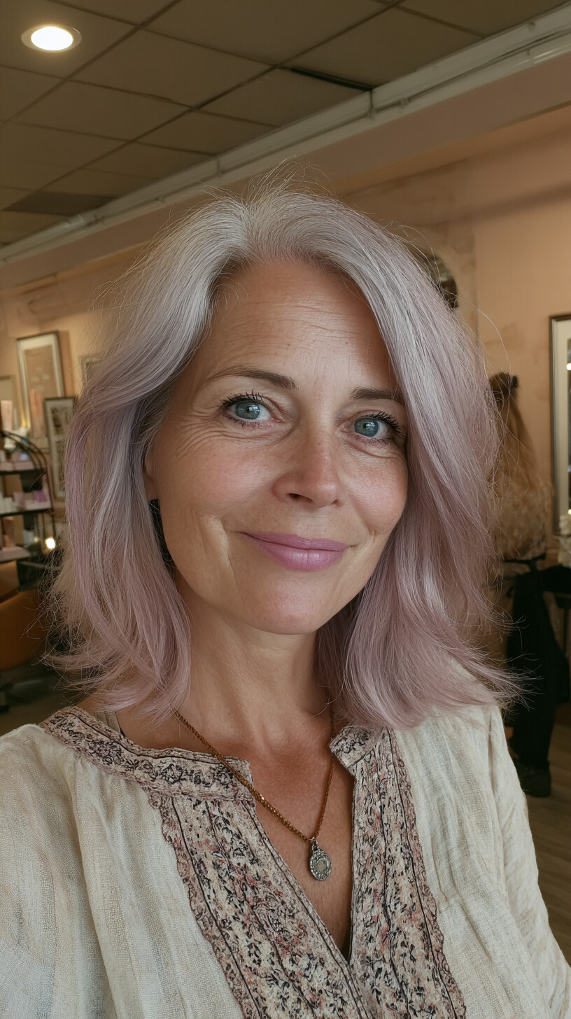 Subtle Lavender Waves for Graceful Aging