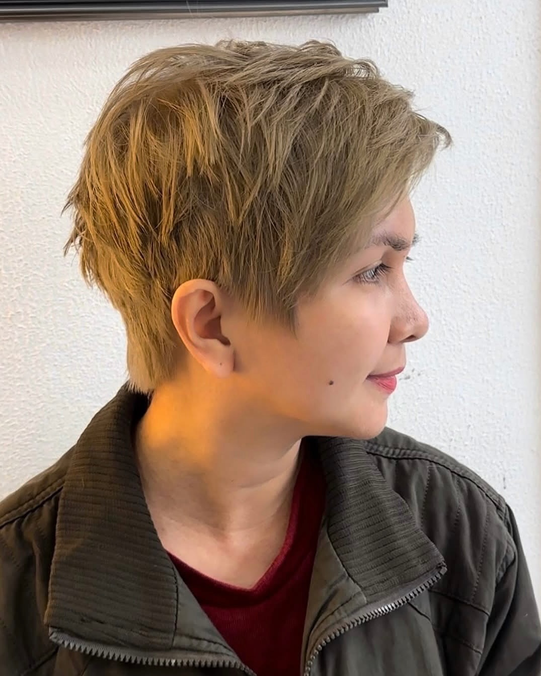 Textured Golden Tousled Pixie Cut