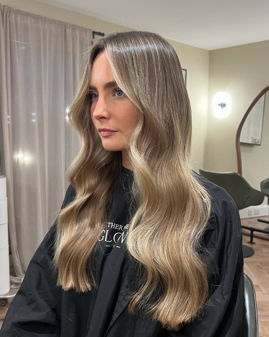 Silky Bronde Waves with Sleek Texture