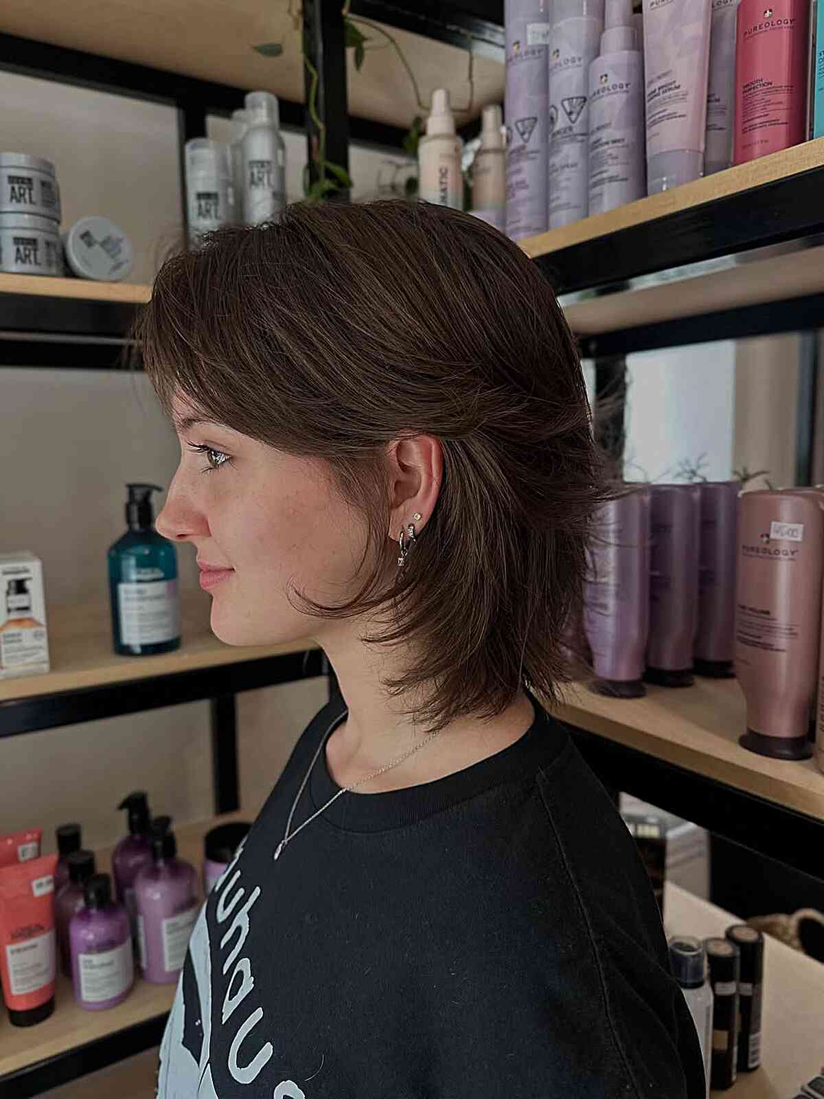 Trendy Short Wolf Cut with Textured Layers