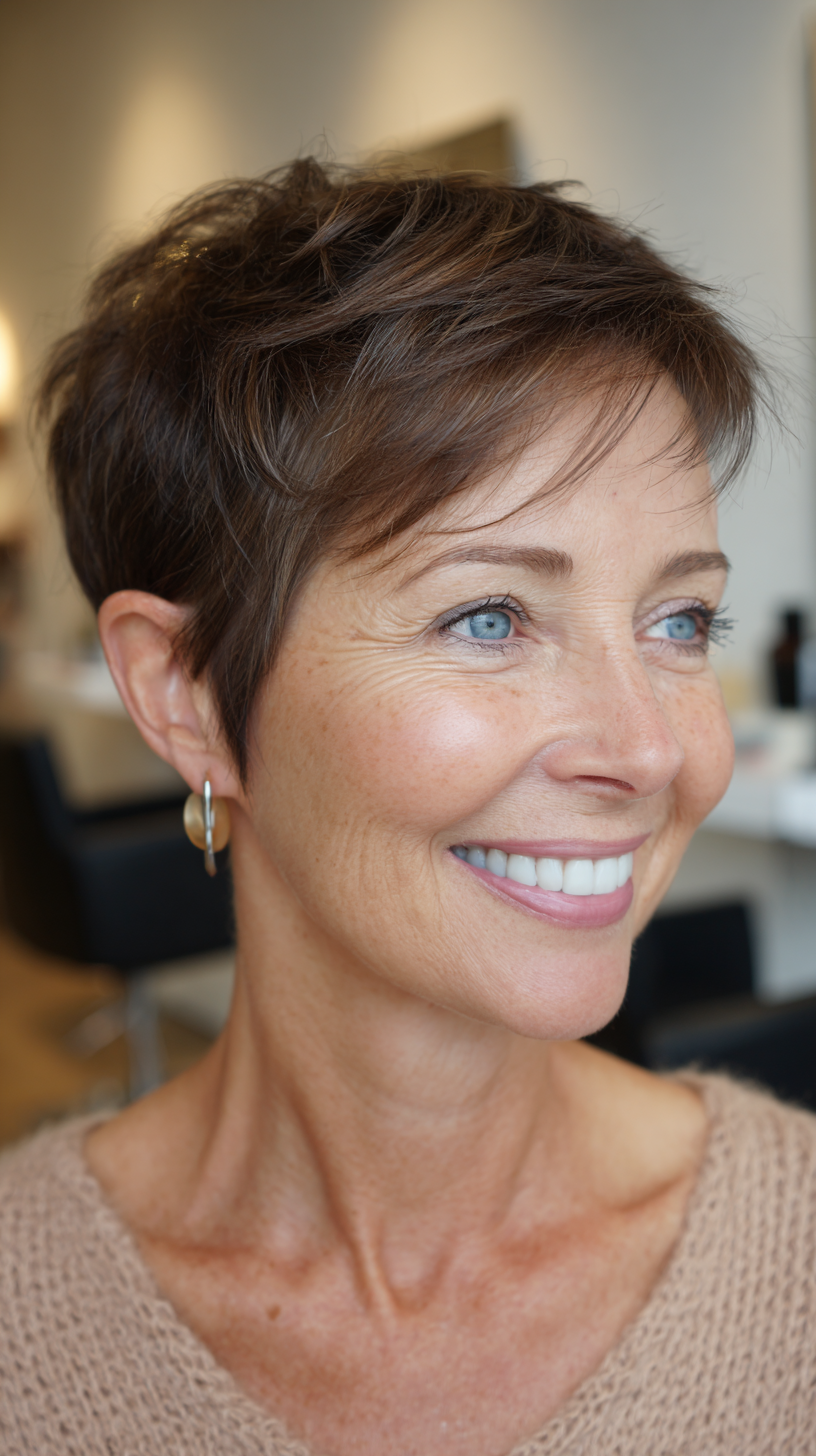 Chic Short Layered Cut with Textured Finish