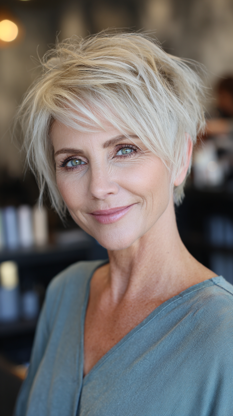 Chic Textured Pixie Cut with Soft Layers