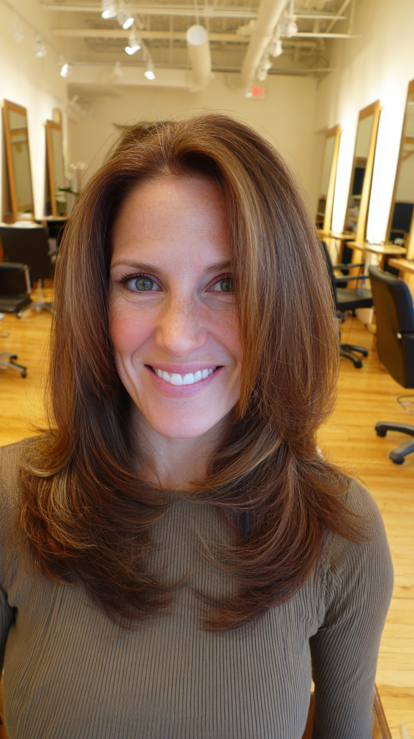 Elegant Long Layered Cut with Subtle Face Framing