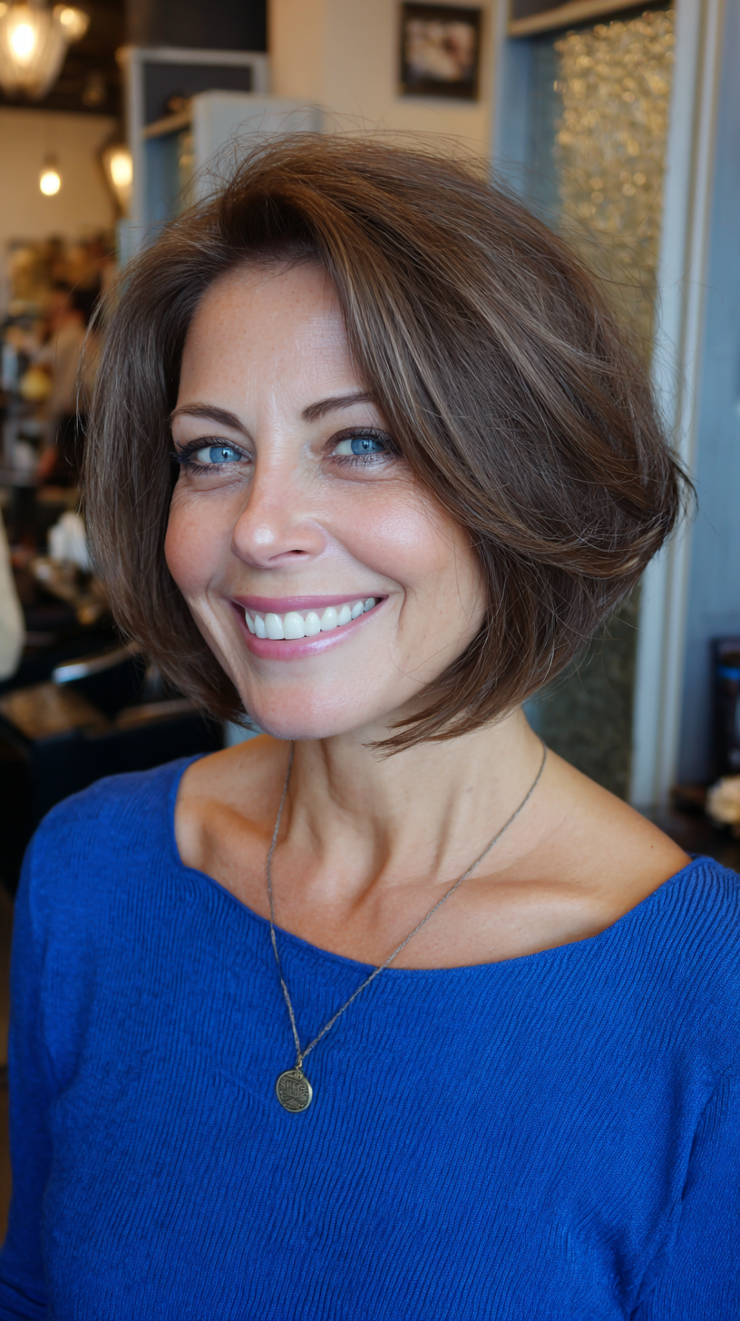 Elegant Textured Bob with Subtle Volume