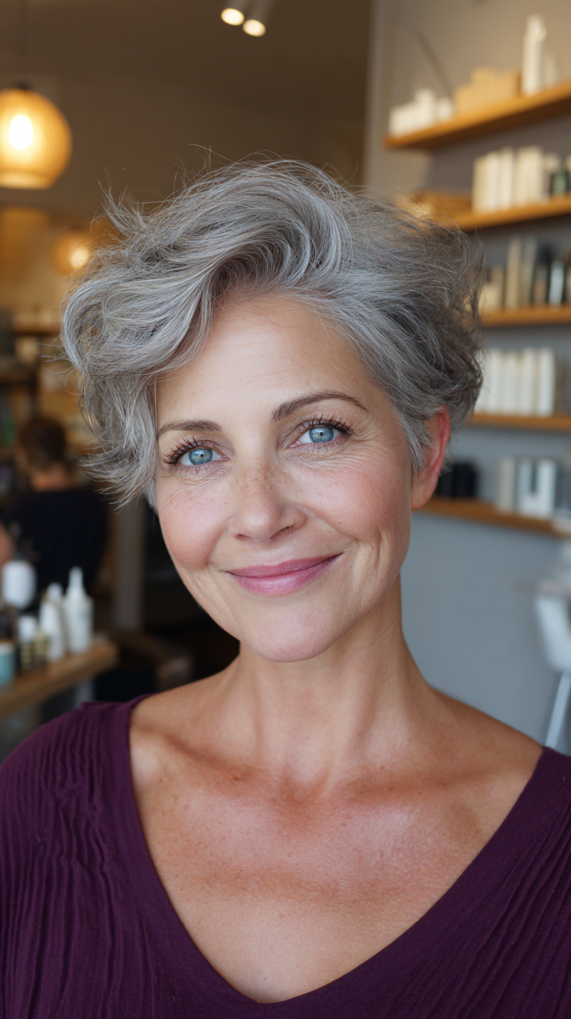 Chic Textured Pixie with Soft Waves