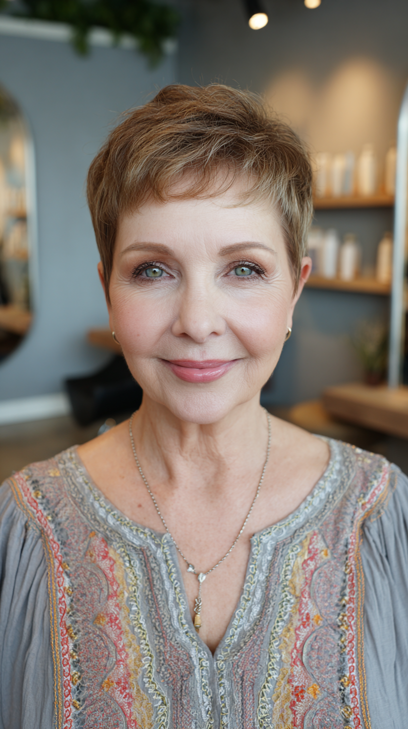 Chic Textured Pixie with Subtle Volume