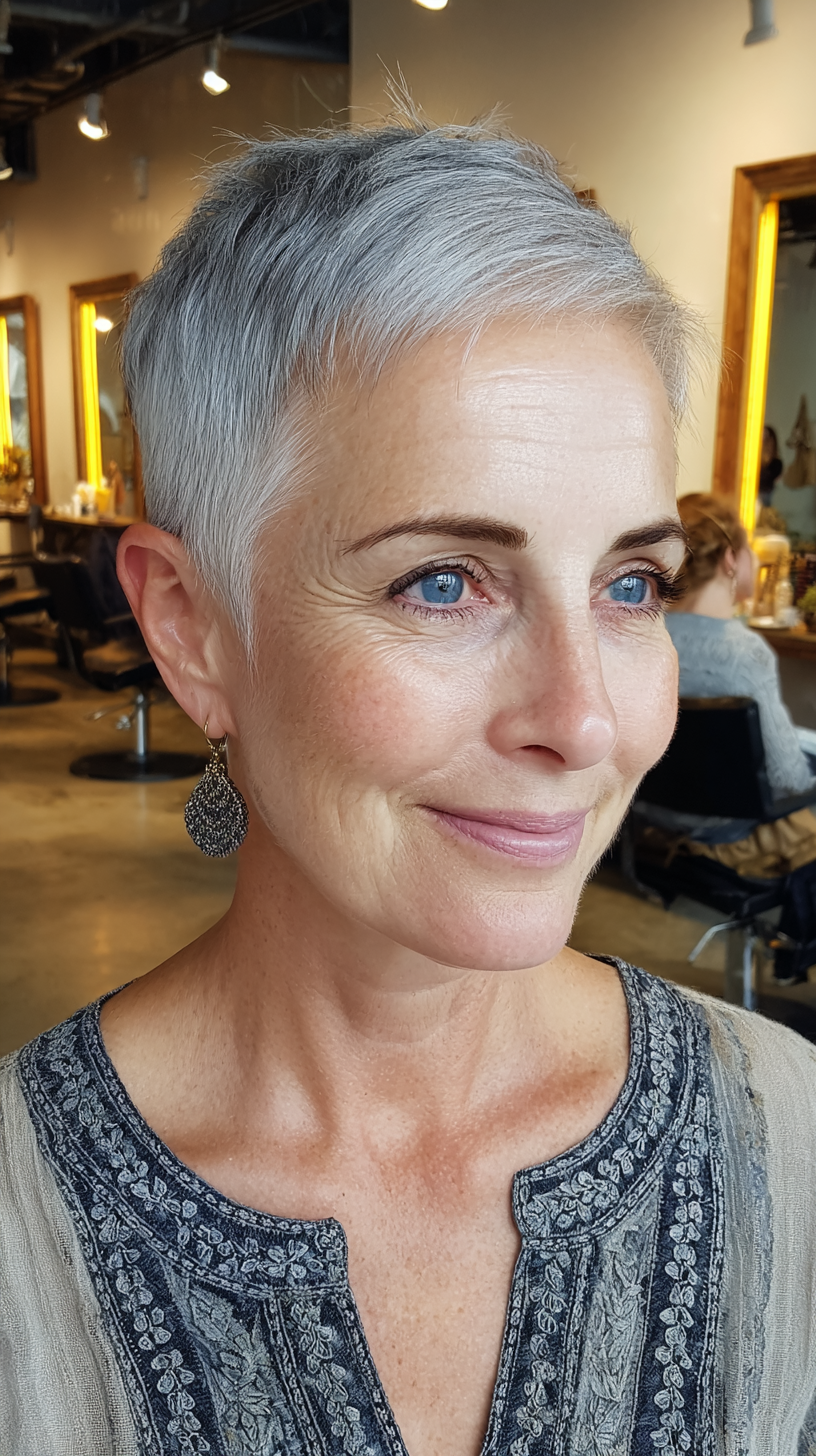 Elegant Textured Pixie with Subtle Volume