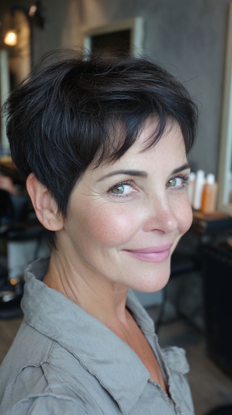 Textured Pixie Cut with Soft Layers