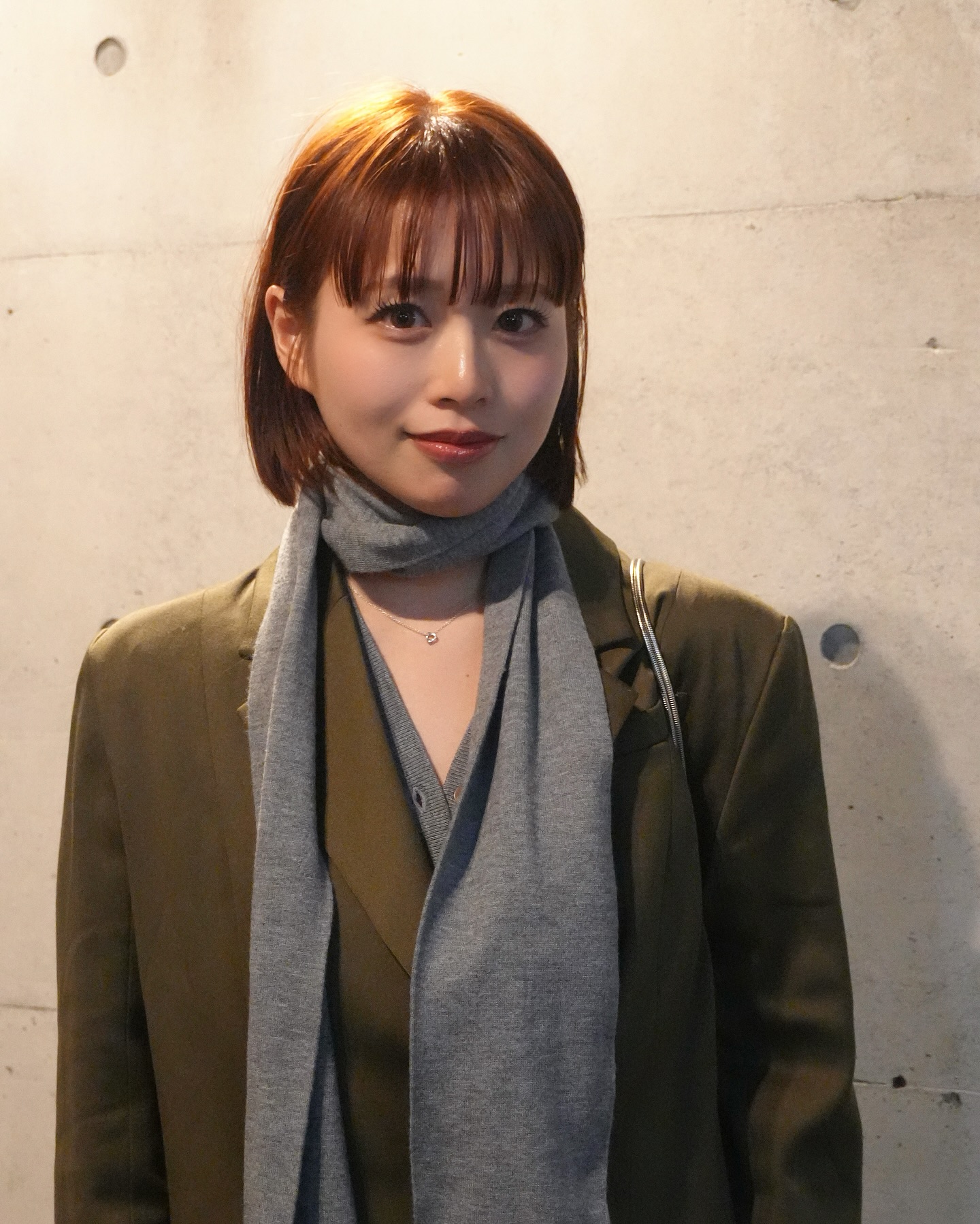 Bold Copper Bob with Blunt Bangs