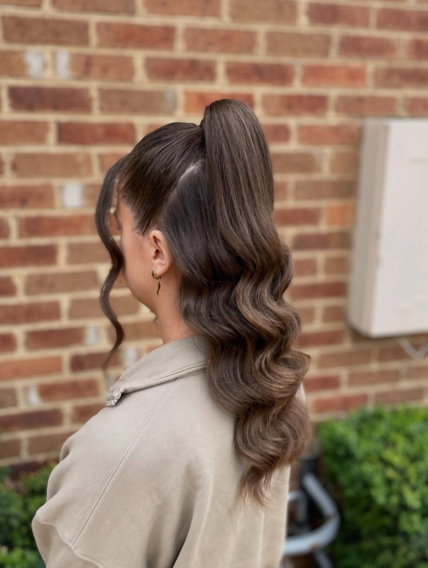 Chic Chestnut Pony with Cascading Curls