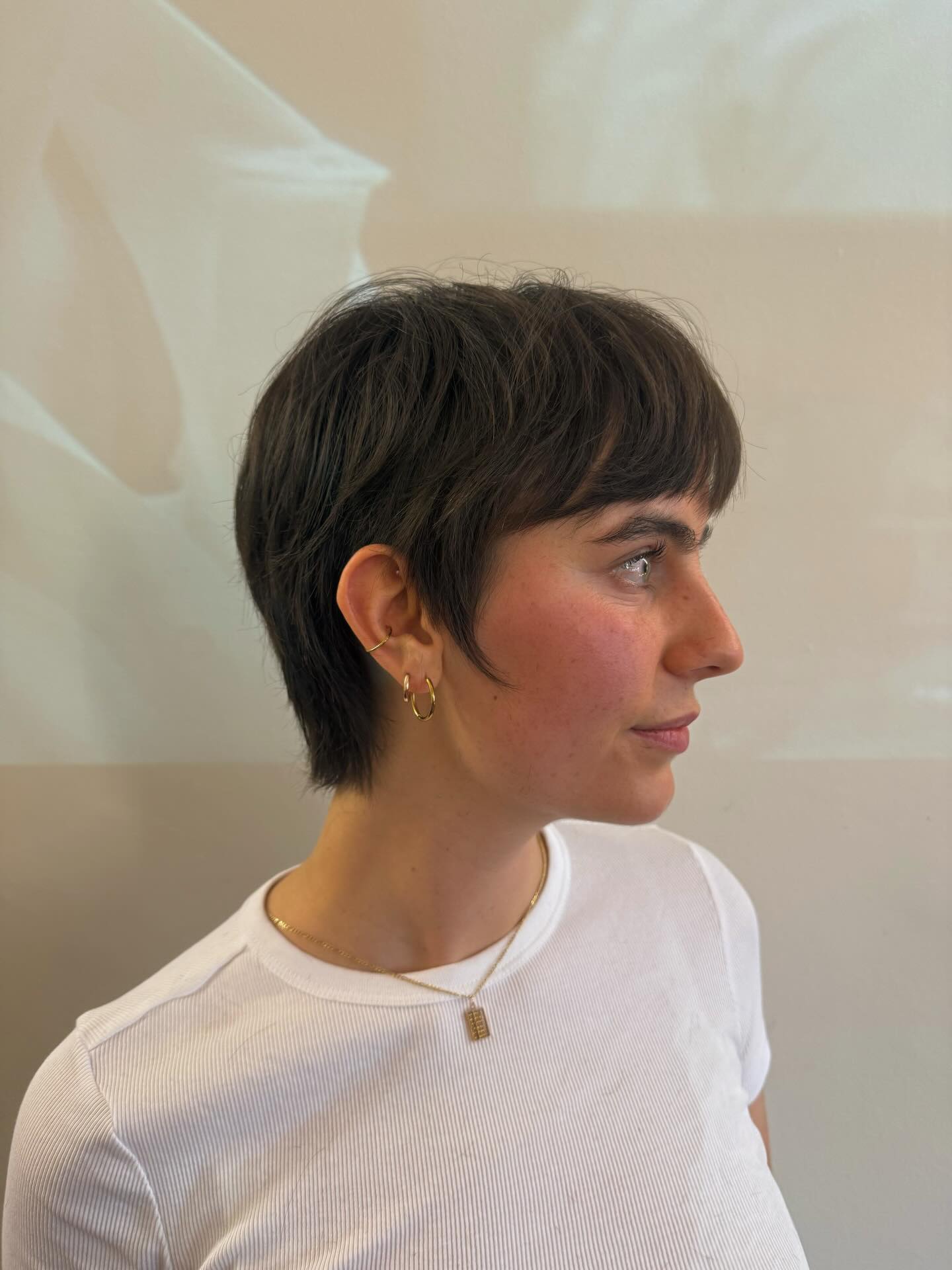 Contemporary Textured Pixie with Soft Front Bangs