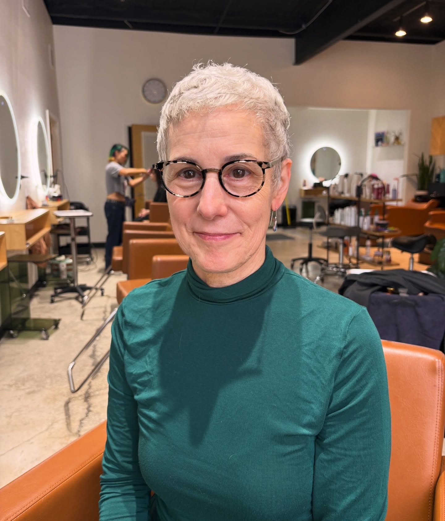 Elegant Silver Buzz Cut for Mature Women