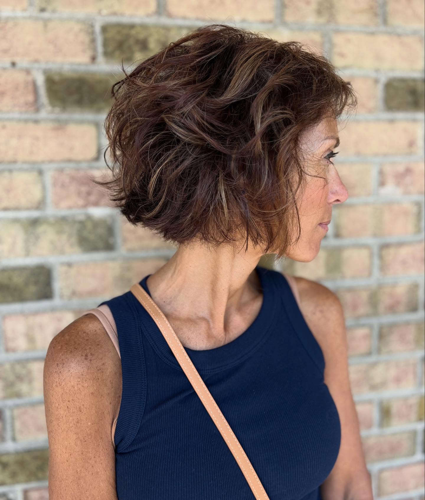 Layered Chestnut Bob with Airy Volume