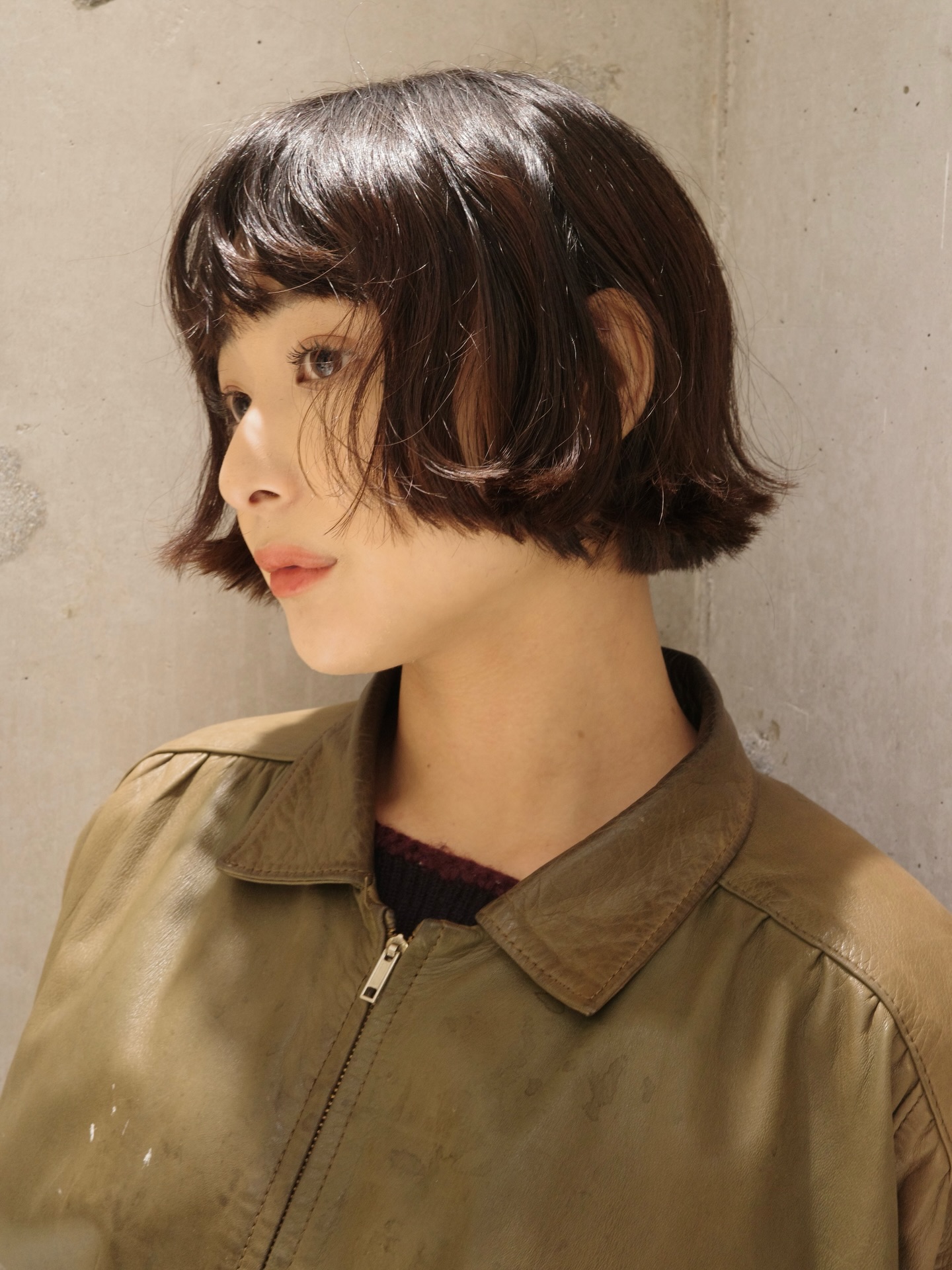 Modern Espresso Bob with Gentle Waves