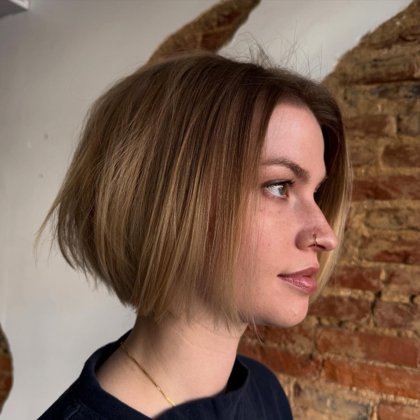 Soft Caramel Bob with Graduated Layers