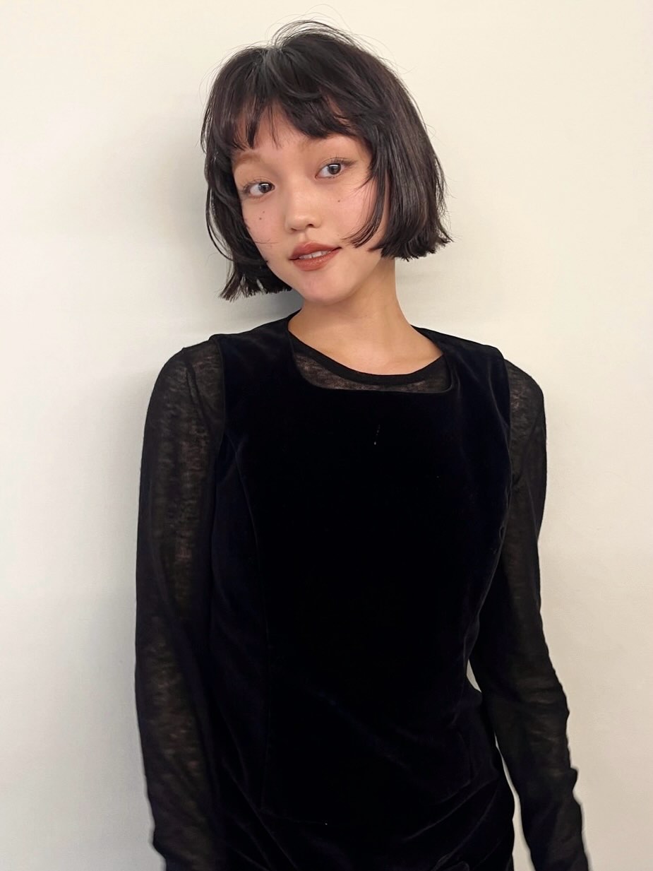 Softly Tousled Bob with Feathered Bangs