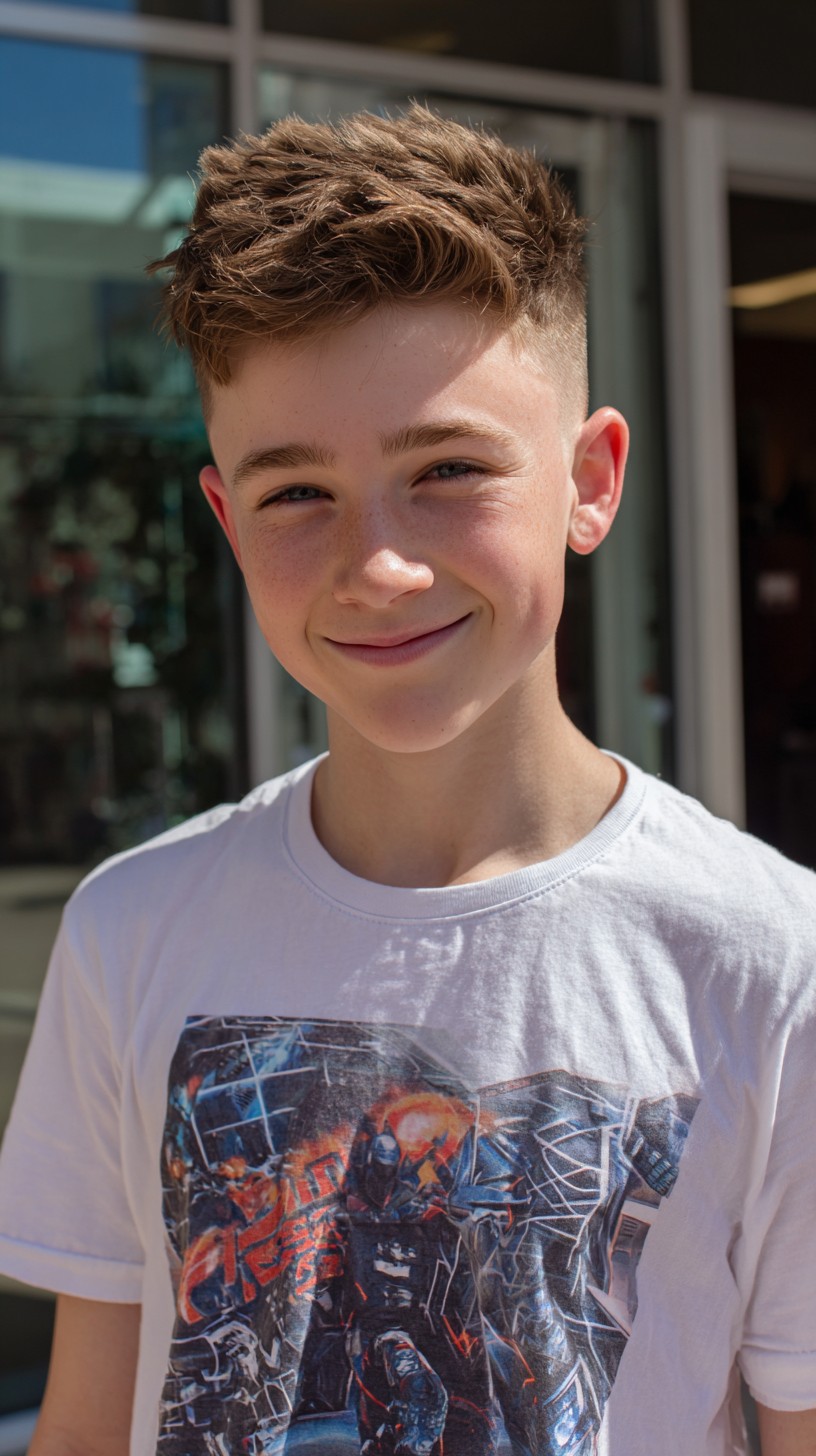 Dynamic Textured Top with Sharp Fade