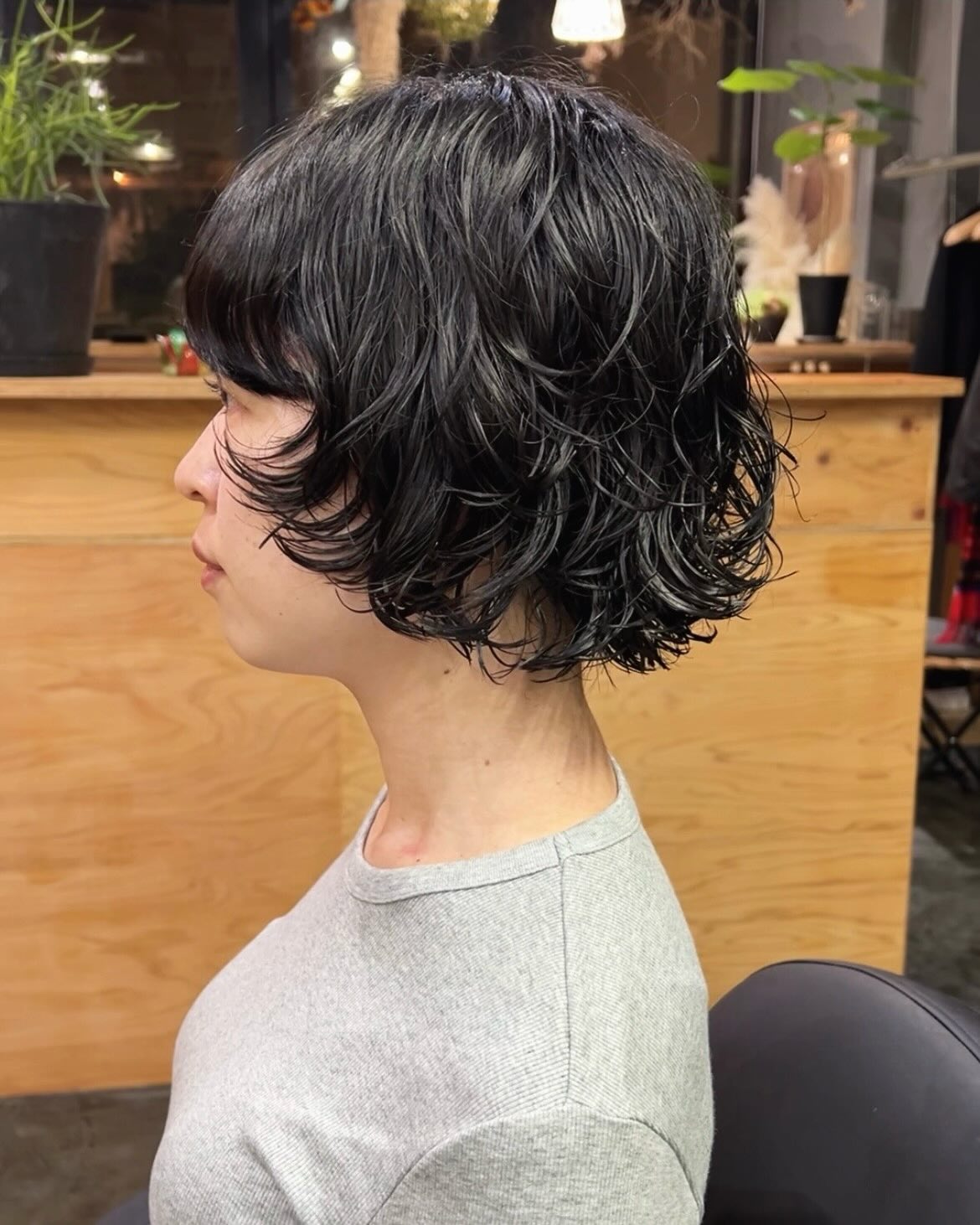 Natural Black Wavy Bob with Textured Layers