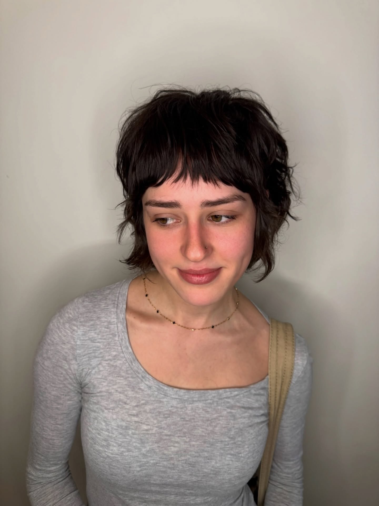Playful Tousled Textured Bob with Fringe