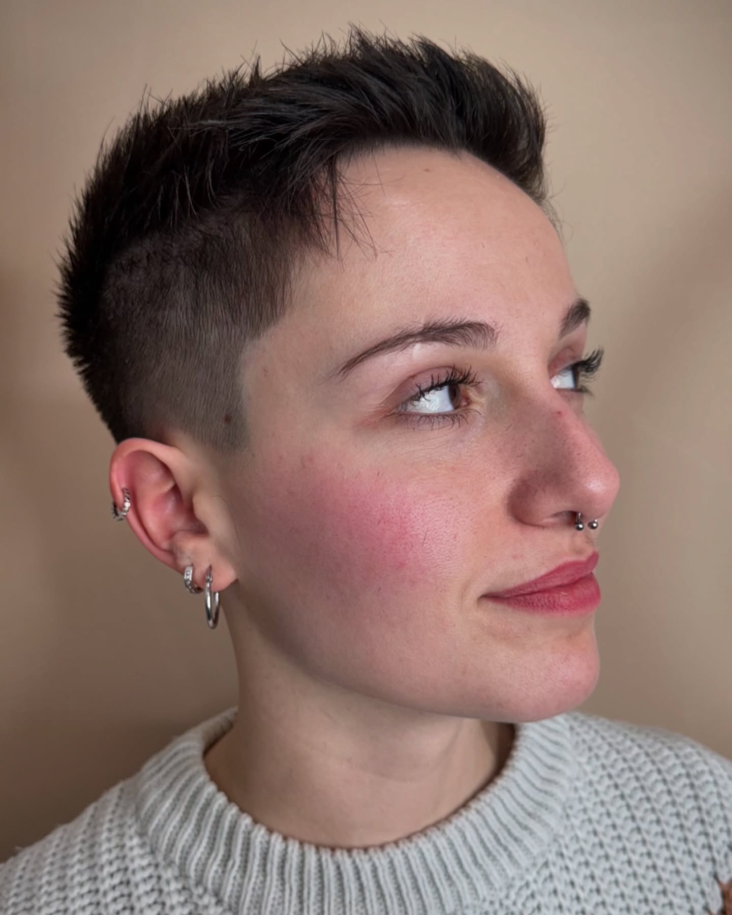 Sharp Contrast Dark-Crowned Pixie with Faded Sides