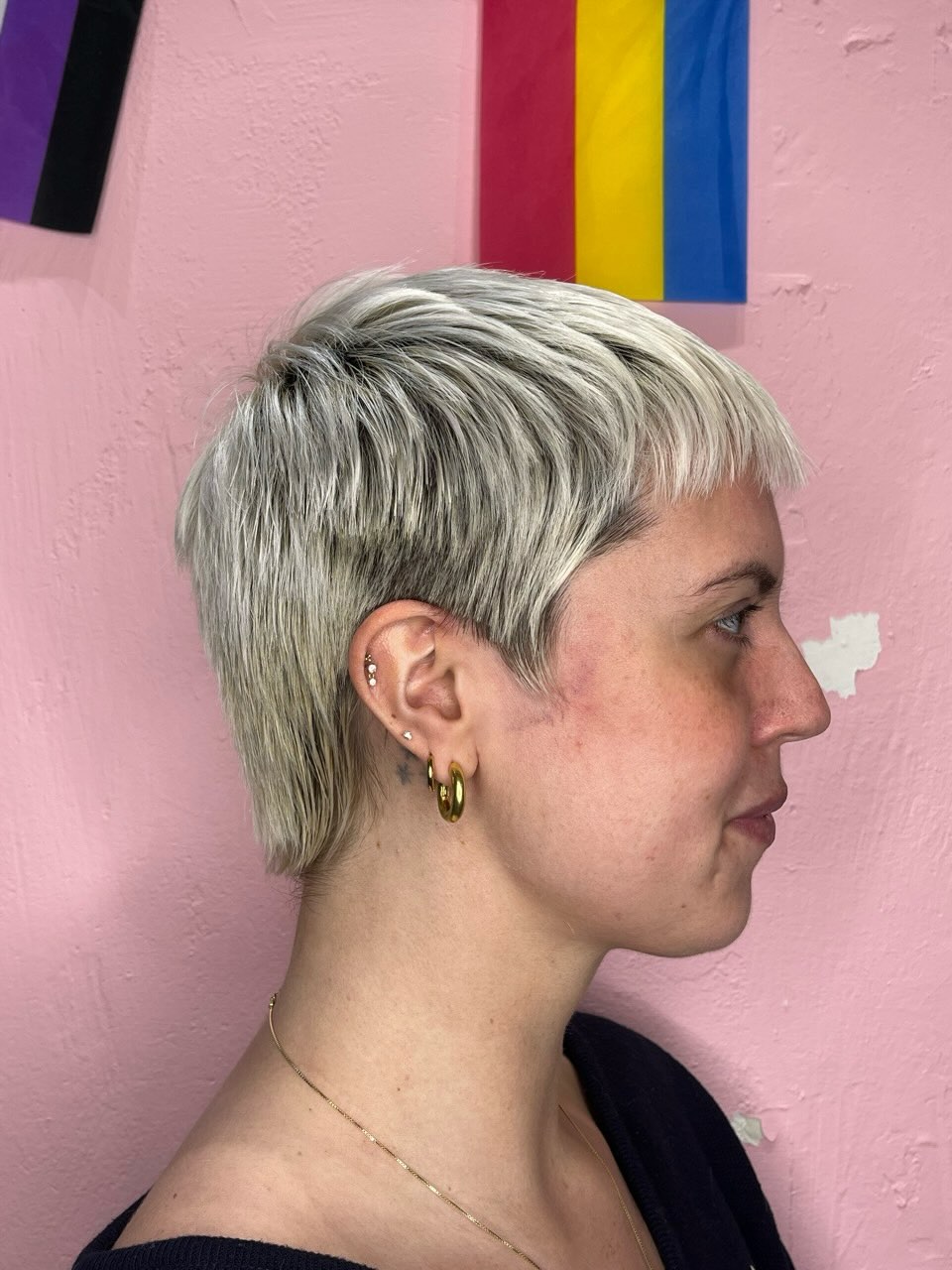 Silver Ash Tapered Pixie with Soft Textured Layers