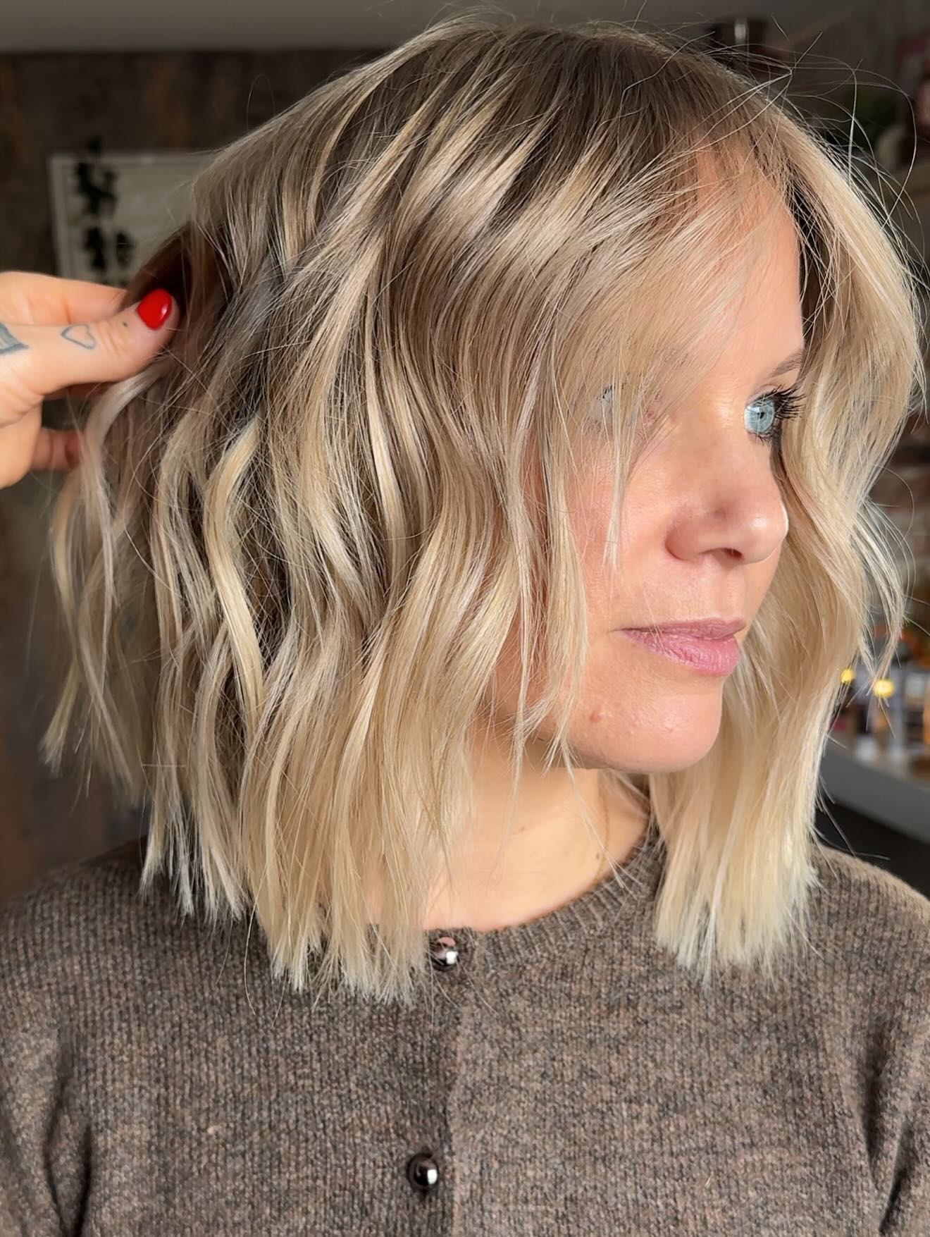 Soft-Textured Ash Blonde Bob with Natural Undertones