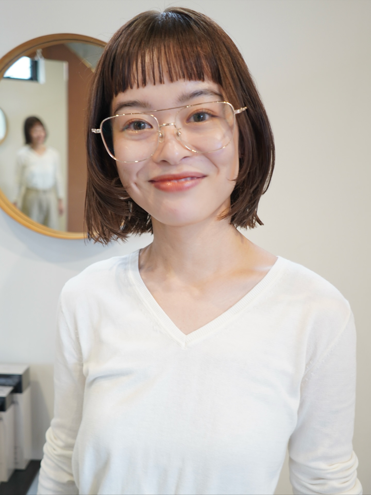 Trendy Textured Bob with Arched Bangs