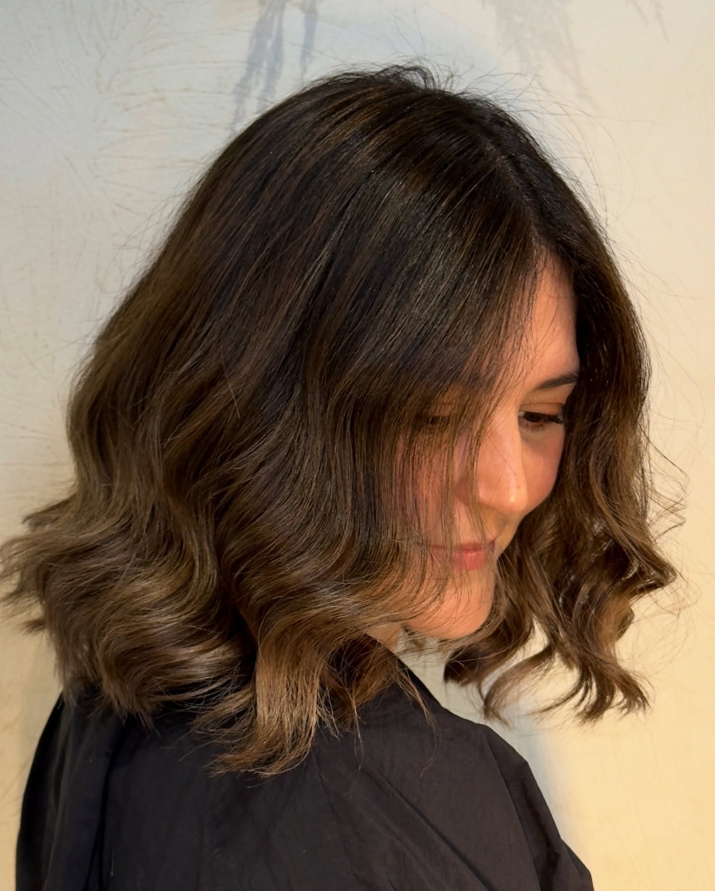 Chic Textured Lob with Soft Waves