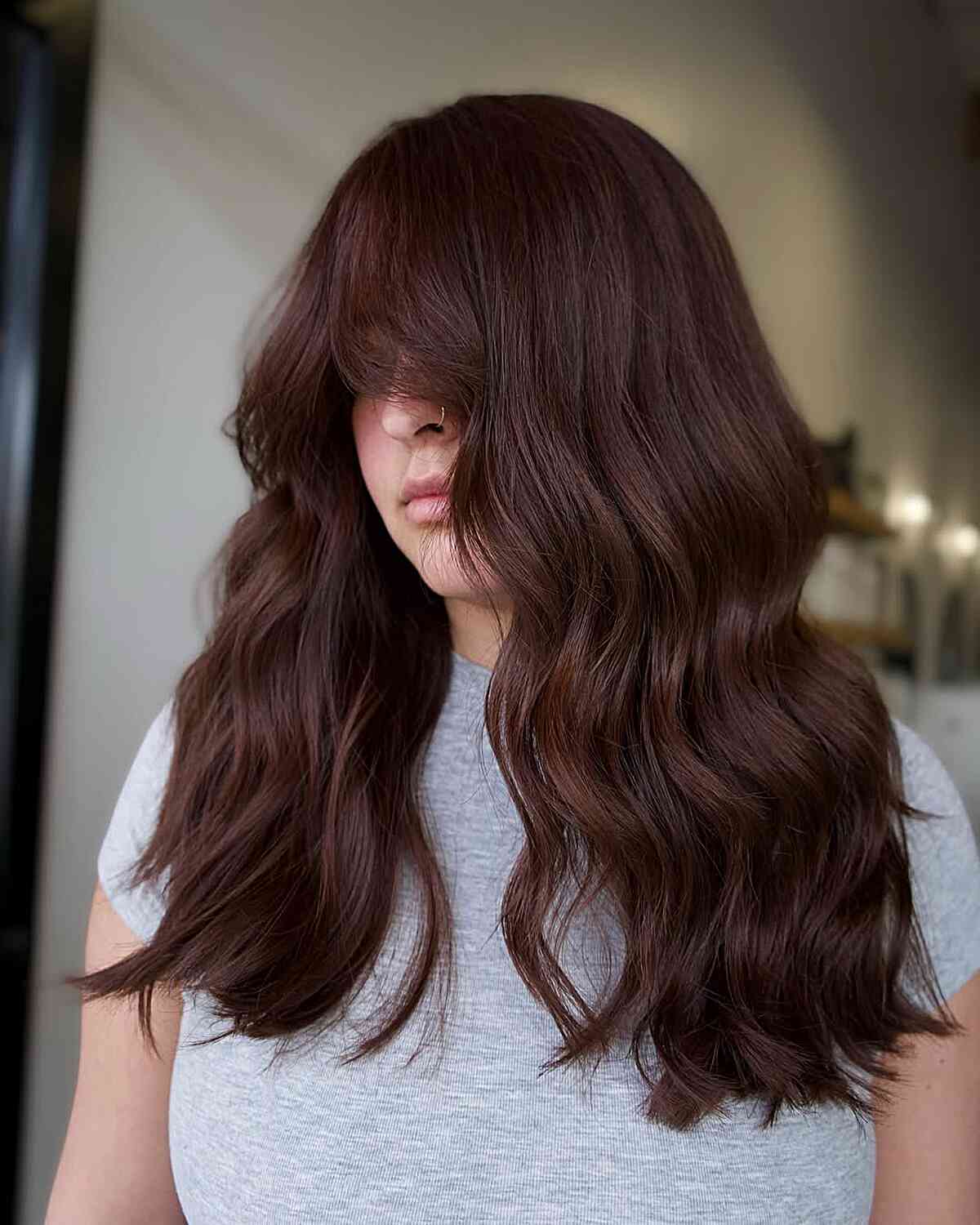Elegant Chocolate Brown Waves