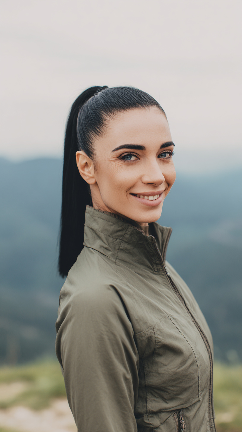 Sleek High Ponytail with Smooth Finish