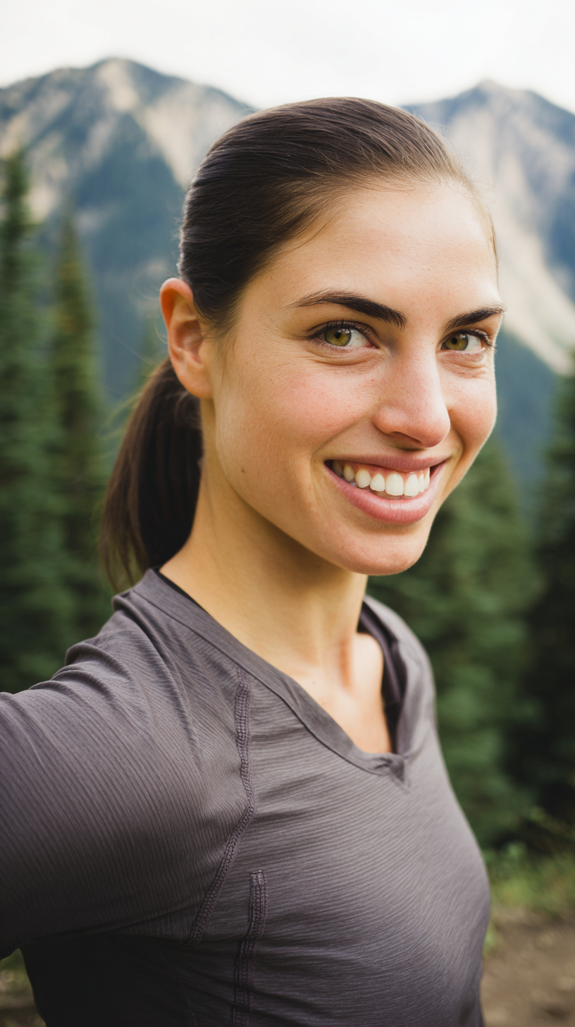 Sleek Low Ponytail with Natural Texture