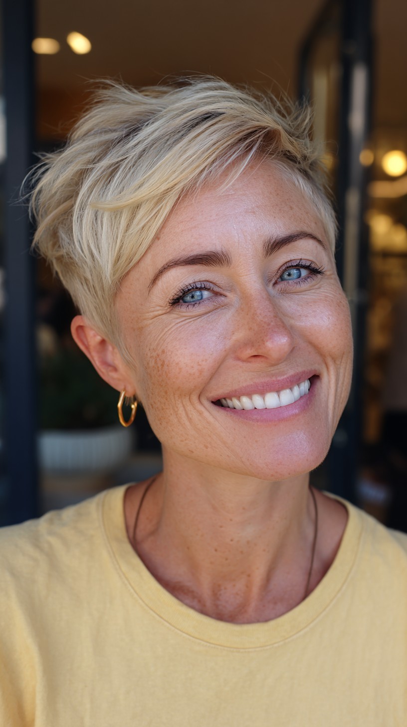 Sparkling Sun-Kissed Textured Pixie